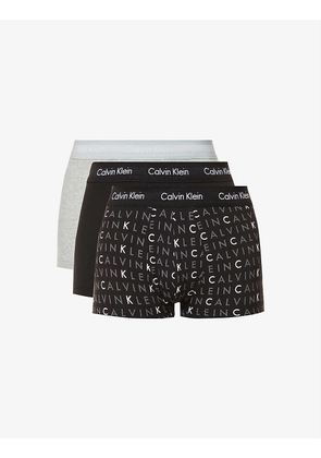 Pack of three low-rise stretch-cotton trunks