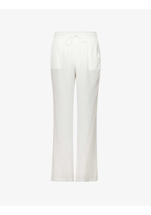 Dalton wide-leg cotton-blend trousers