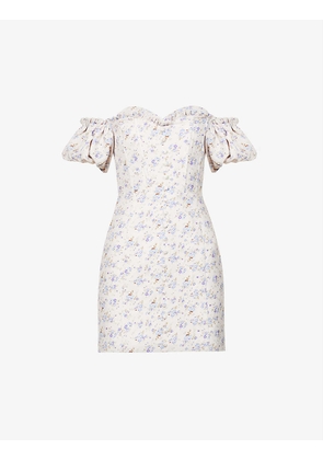 Bardot floral-print stretch-crepe mini dress