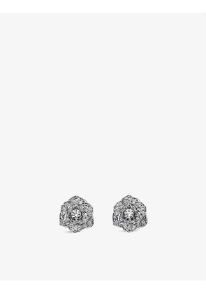 Piaget Rose 18ct white-gold and 0.45ct brilliant-cut diamond earrings