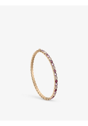 Classics 18ct rose-gold and 1ct oval-cut diamond bangle bracelet