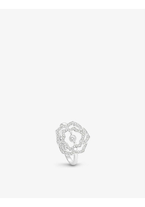 Rose 18ct white-gold and 0.24ct brilliant-cut diamond ring