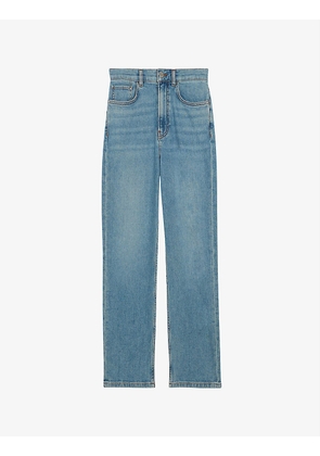 Paquitobis straight-leg high-rise stretch-denim jeans