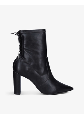 Second Skin faux-leather heeled ankle boots