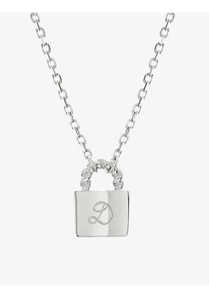 Personalised Padlock sterling-silver pendant necklace