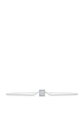 De Beers Jewellers White Gold And Pricess-Cut Diamond My First De Beers Aura Bracelet