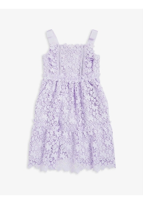 Azaelea floral-embroidered lace dress 4-12 years