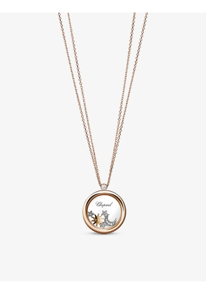 Happy Diamonds Icons 18ct rose-gold and 0.32ct round-cut diamond pendant necklace