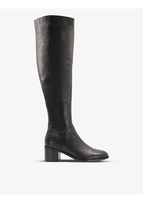 Sander knee-high leather boots