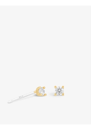 Mystic Simple 18ct gold-plated sterling silver and zirconia stud earrings