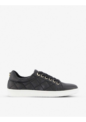 Excited quilted-leather low-top trainers