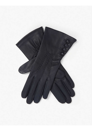 Rose silk-lined leather gloves