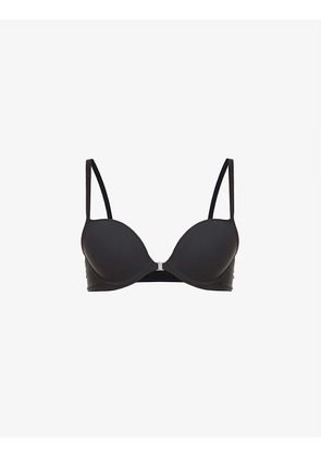 Accord front-fastening stretch-jersey contour bra