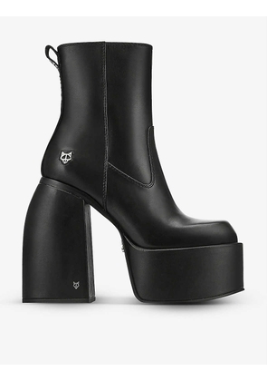 Jailbreaker high-rise leather heeled boots