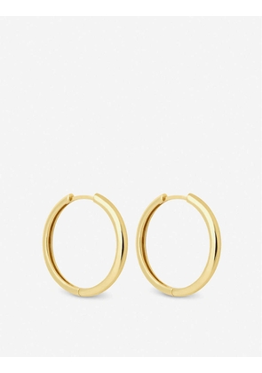 Simple 18ct yellow gold-plated sterling silver hoop earrings
