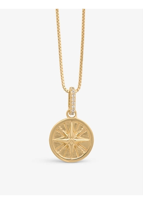 Mini North Star 22ct yellow gold-plated sterling silver and cubic zirconia pendant necklace