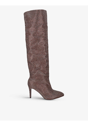 Stand out all-embellished knee-high boots