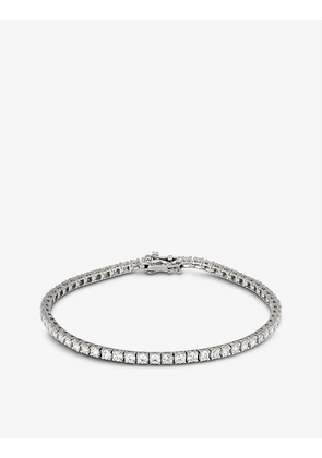 Original Tennis white diamond and 14ct white-gold bracelet