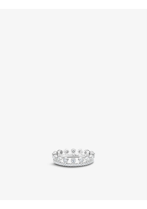 Dewdrop 18ct white-gold and 0.65ct diamond pavé ring