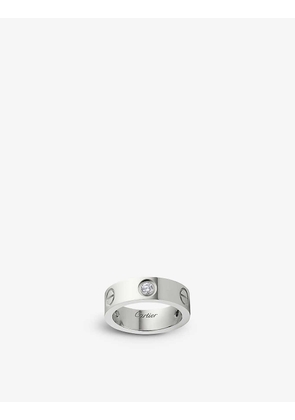 Cartier Women's White Love 18ct White-Gold And Diamond Ring, Size: 52mm