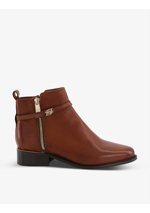 Pap branded-strap zipped leather ankle boots