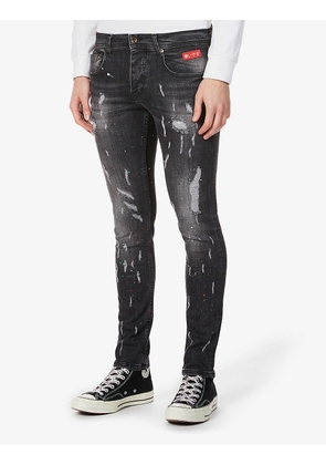 Paint Splash slim-fit jeans