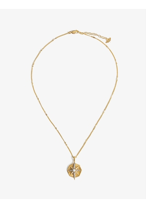 Harris Reed x Missoma Star recycled 18ct yellow gold-plated brass, white cubic zirconia and white pearl pendant necklace
