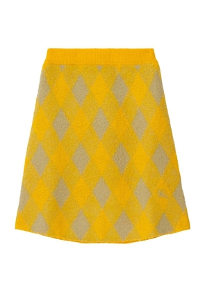 Burberry Wool Check Mini Skirt