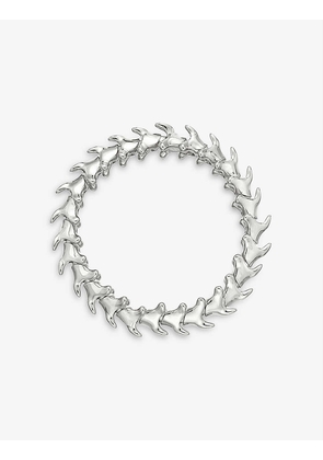 Serpent Trace wide sterling silver bracelet
