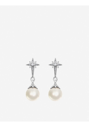 Magic Stars sterling silver and pearl earrings