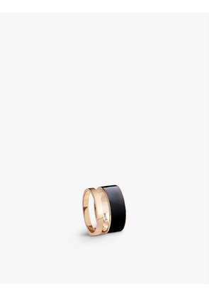 Berbere Module lacquer and 18ct rose-gold ring