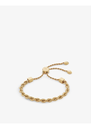 Corda recycled 18ct yellow gold-plated vermeil sterling silver friendship bracelet
