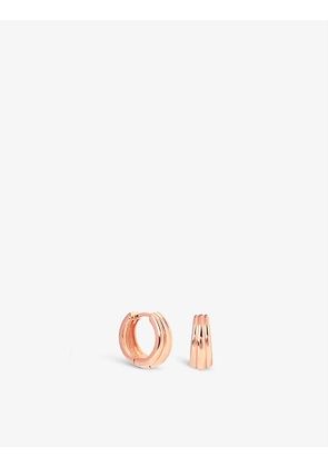 Ripple 18ct rose gold-plated recycled sterling silver hoop earrings
