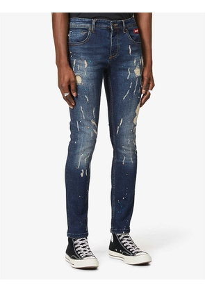 Paint Splash V.1 ripped slim-fit jeans