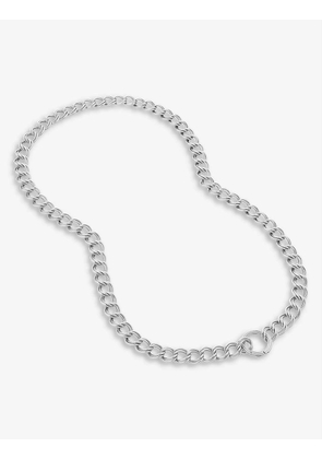 Groove Curb sterling silver chain necklace