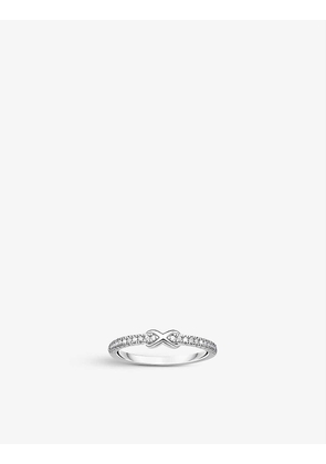 Infinity sterling-silver and zirconia ring
