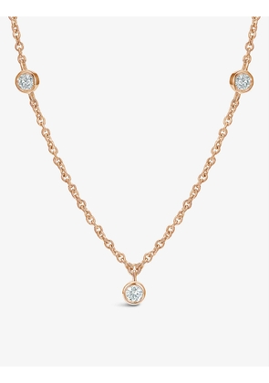 Clea 18ct rose-gold and 0.32ct diamond short chain necklace