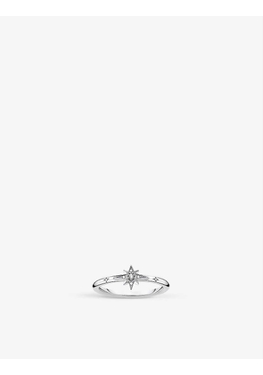 Star sterling-silver and zirconia ring
