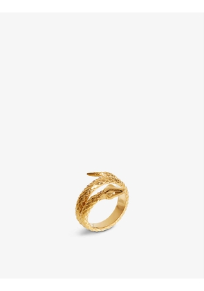 Harris Reed x Missoma snake 18ct recycled yellow gold-plated brass ring