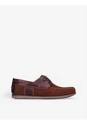 Capstan brand-debossed leather boat shoes