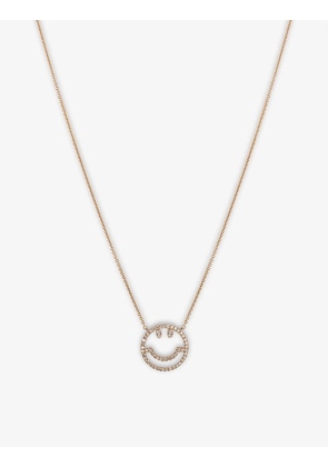 Have a Nice Day diamond and 14ct rose-gold necklace