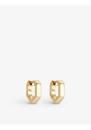 Deco Mini 18ct yellow gold-plated vermeil sterling silver earrings