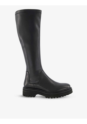 Tyren chunky-soled knee-high stretch leather boots