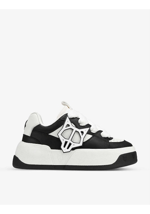 City leather low-top trainers