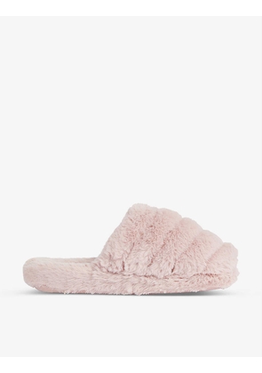 Lopsey faux fur mule slippers