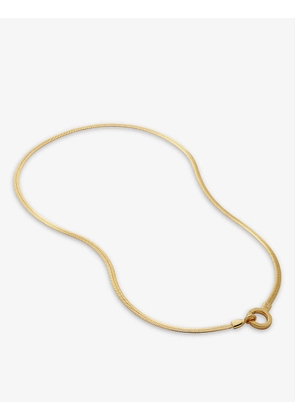 Snake recycled 18ct yellow gold-plated vermeil sterling-silver chain necklace