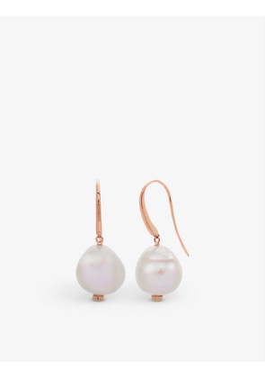 Nura Keshi 18ct rose gold-plated vermeil sterling silver and pearl earrings
