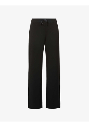 AirLuxe wide-leg mid-rise stretch-jersey trousers