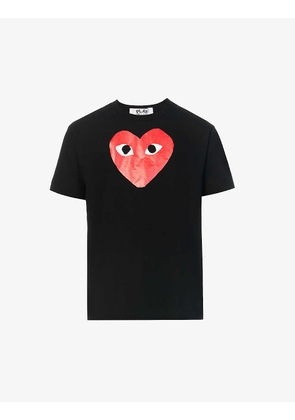 Comme Des Garcons Play play heart cotton t-shirt, Mens, Size: S, Black