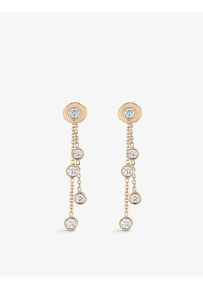 Clea 18ct rose-gold and 0.62ct diamond stud earrings